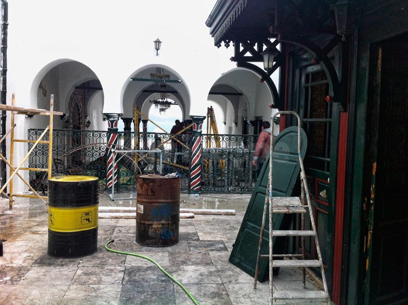 Travaux au mausolée de Sidi Bou Saïd