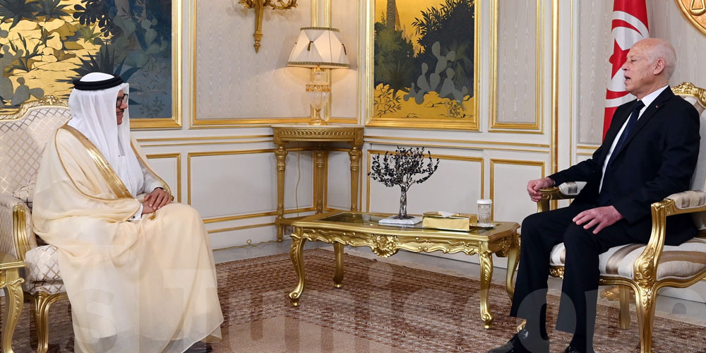  Kais Saied rencontre le ministre des affaires étrangères de Bahreïn