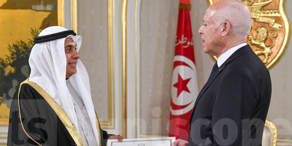 Kaïs Saïed reçoit l’ambassadeur du Royaume de Bahreïn