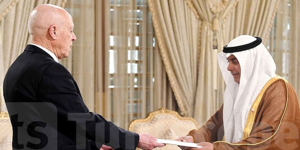 Kais Saied reçoit les lettres de créance du nouvel ambassadeur du Bahreïn
