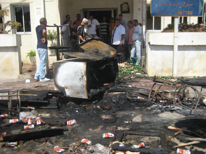 Photos : L'hôtel Simitthu à Jendouba saccagé