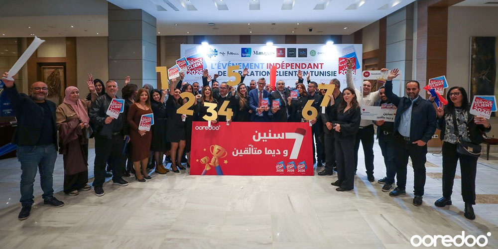 Ooredoo تُتوَّج بلقب أفضل خدمة حرفاء لسنة 2026 للمرة السابعة على التوالي
