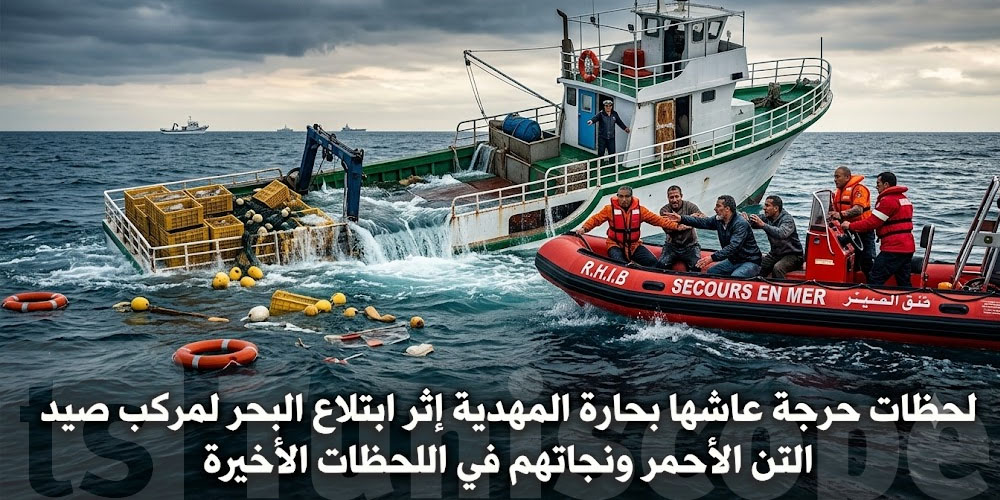 المهدية: حادث في عرض البحر مركب صيد يغرق...شنّوة صار؟
