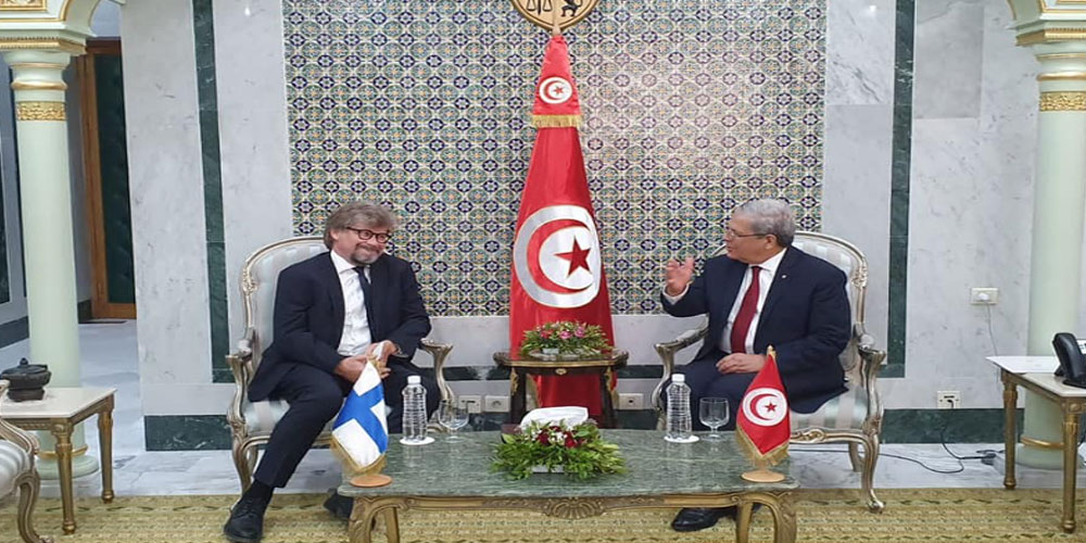 عثمان الجرندي يستقبل سفير جمهورية فنلندا بتونس بمناسبة انتهاء مهامه ببلادنا