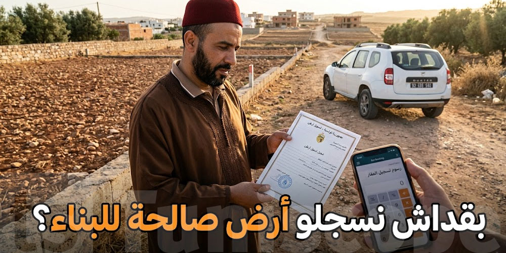 كيفاش تسجّل أرض للبناء بأقل معاليم في تونس؟