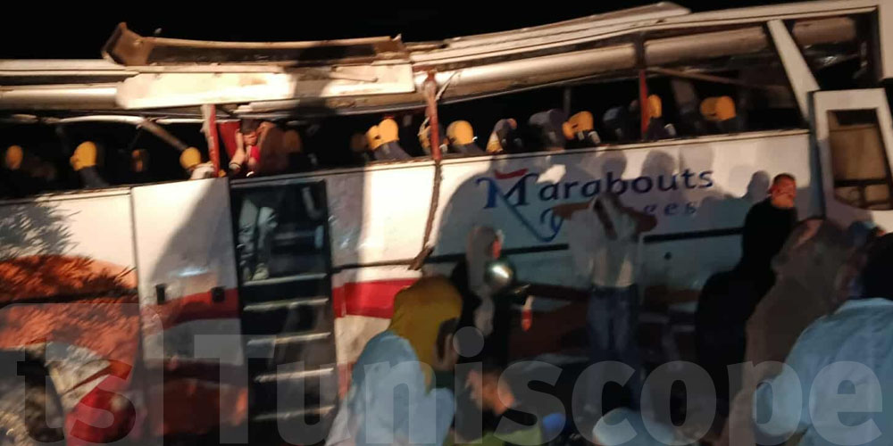 عاجل: كانوا في طريقهم للعمل ... إصابة 50 عاملاً في انقلاب حافلة في بنزرت