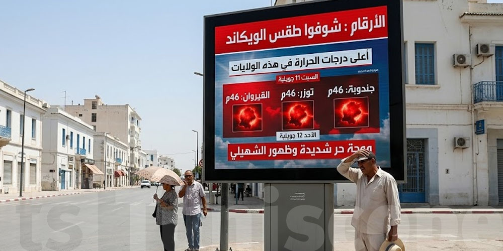 الأرقام  : شوفوا طقس الويكاند ...أعلى درجات الحرارة  في هذه الولايات 