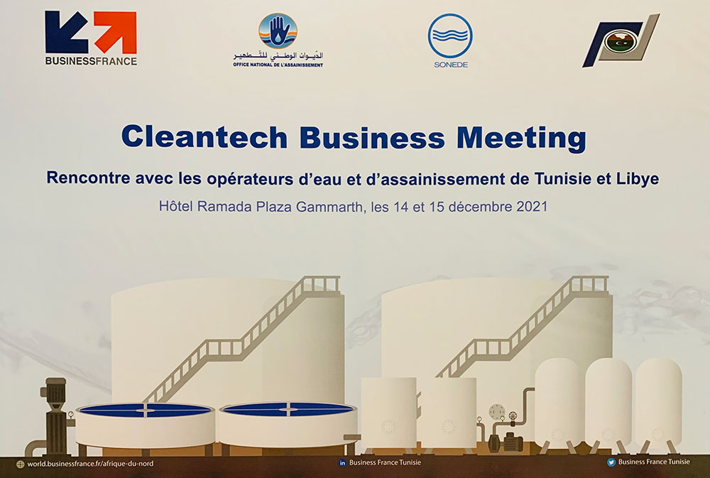 Rencontres eaux et assainissement France - Tunisie - Libye  14 et 15 décembre 2021 à Tunis