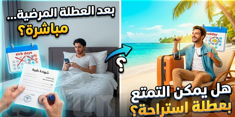 هل يمكن التمتع بعطلة استراحة مباشرة بعد انتهاء عطلة مرض عادي؟