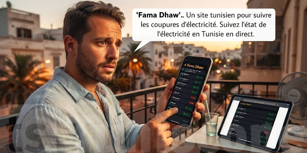 ''Fama Dhaw''.. le site tunisien qui traque les coupures d’électricité en temps réel