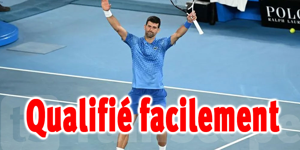 Open d’Australie: Djokovic facilement qualifié en quarts de finale