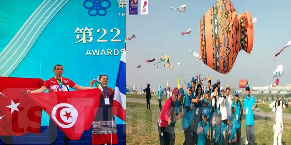   تونس تفوز بالميدالية الذهبية في مهرجان الطائرات الورقية بالصين 