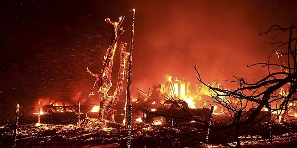 فرق إطفاء تحاول السيطرة على حرائق غابات فرانسيسكو الأمريكية 