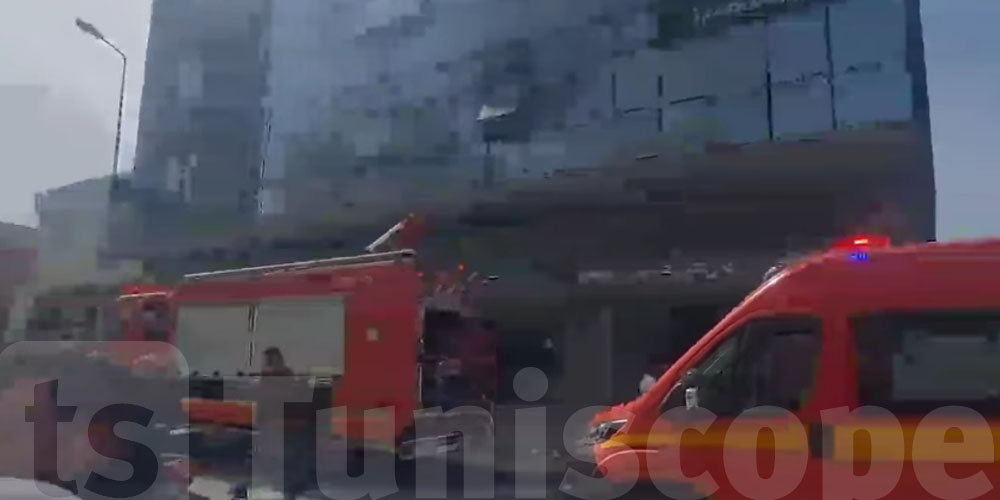 عاجل- فيديو : حريق في عمارة  قرب محطة النقل بقليبية