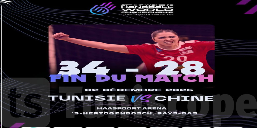 عاجل: بطولة العالم لكرة اليد سيدات: تونس مع الكبار في الدور الرئيسي بعد انتصار باهر أمام الصين 