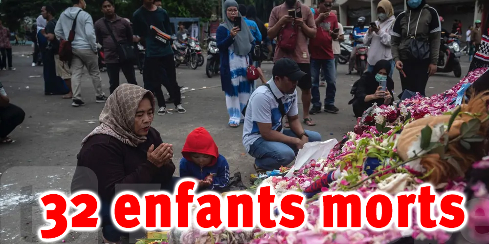 32 enfants morts parmi les 125 victimes de la bousculade meurtrière en Indonésie 
