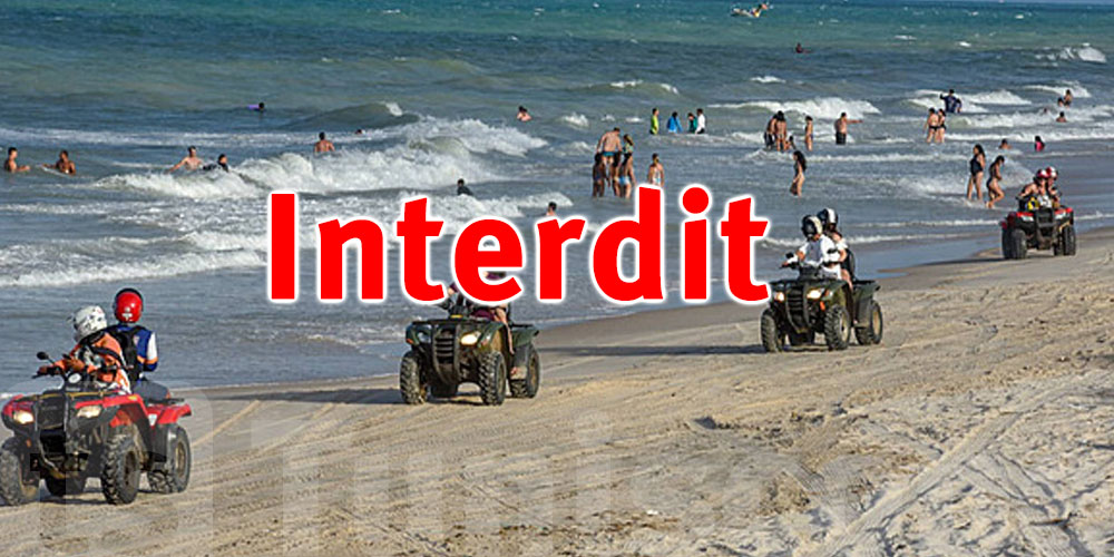 Hammamet interdit Quads, Motos et animaux sur ses plages  