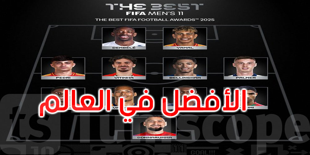 لاعب عربي واحد ضمن تشكيلة فيفا لأفضل 11 لاعبا في العالم 2025