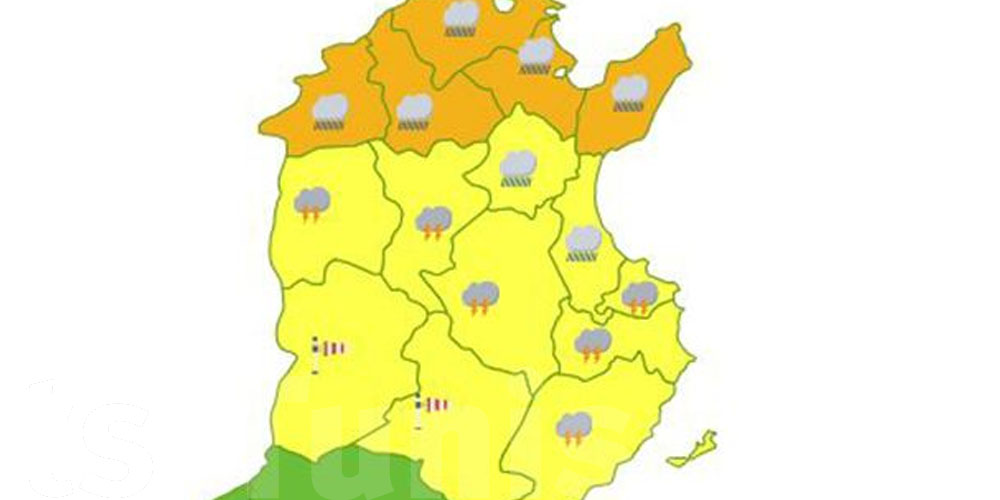 Alerte orange en Tunisie : 8 gouvernorats sous forte vigilance