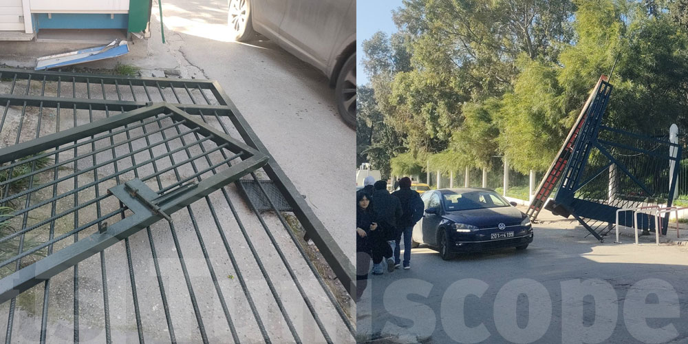 Accident au campus El Manar : la porte principale s’effondre 