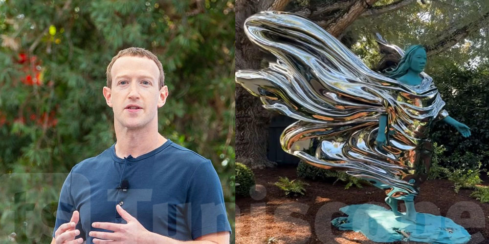 Mark Zuckerberg installe une statue de sa femme dans son jardin