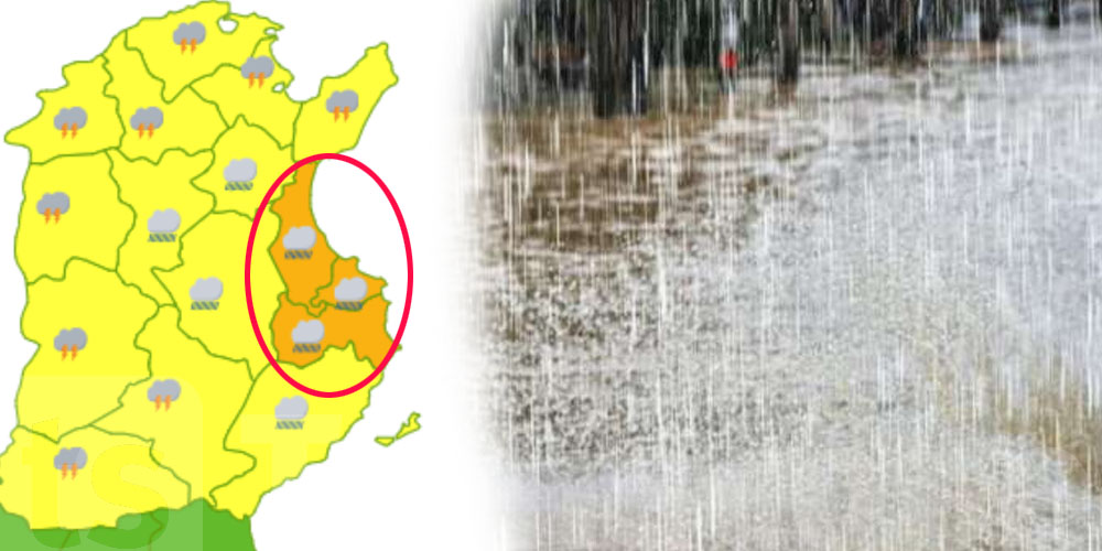 Plus de 70 km/h sous les orages : trois gouvernorats en alerte orange