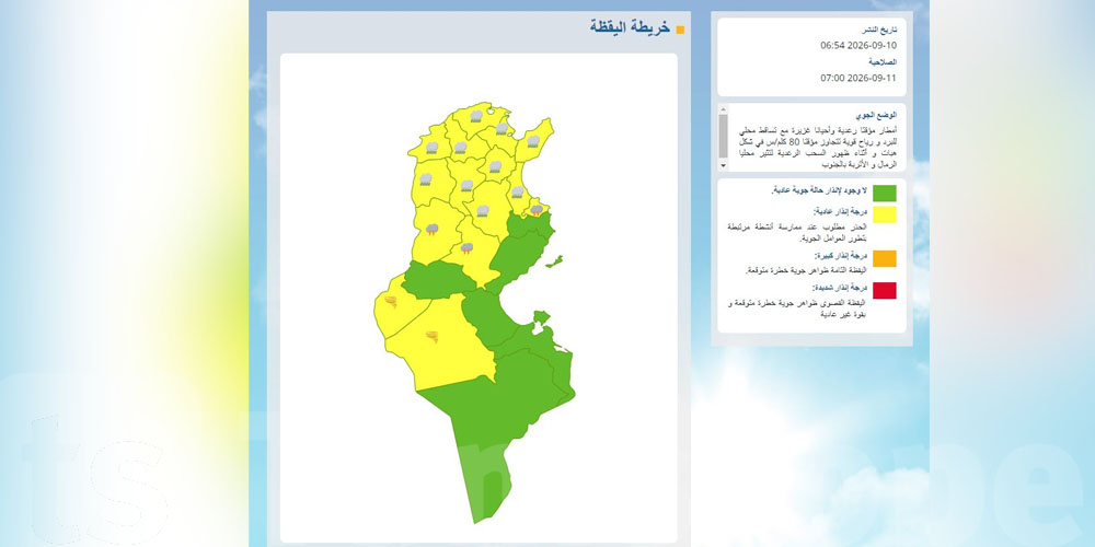 الطقس يتقلّب.. 15 ولاية تحت التنبيه الأصفر