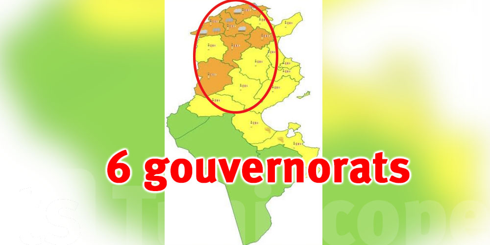 6 gouvernorats sous alerte orange en raison de vents forts atteignant 100 km/h