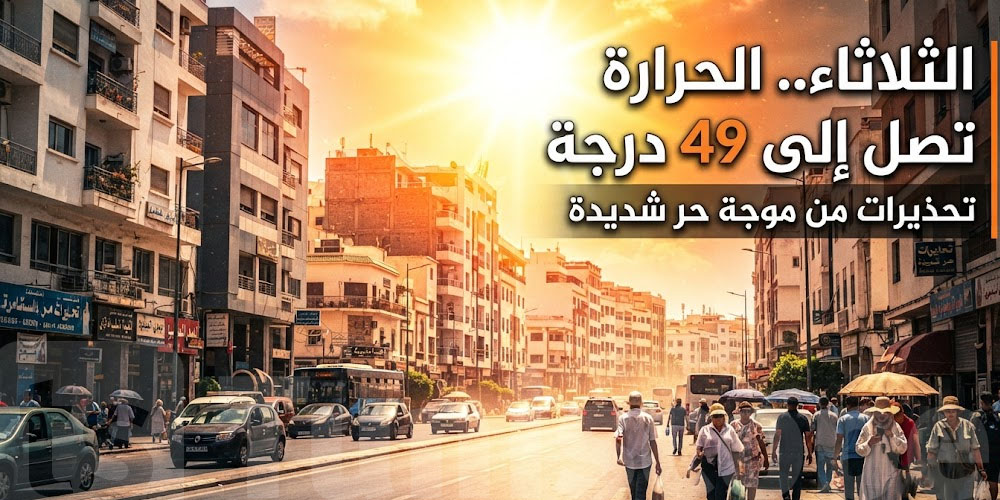 عاجل-اليوم: 49 درجة في الانتظار.. موجة الحر تواصل ضغطها على التوانسة