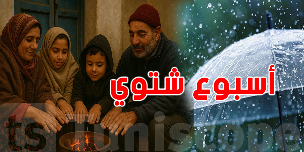 عاجل: أسبوع شتوي في تونس: أمطار، برد، وربما ثلوج