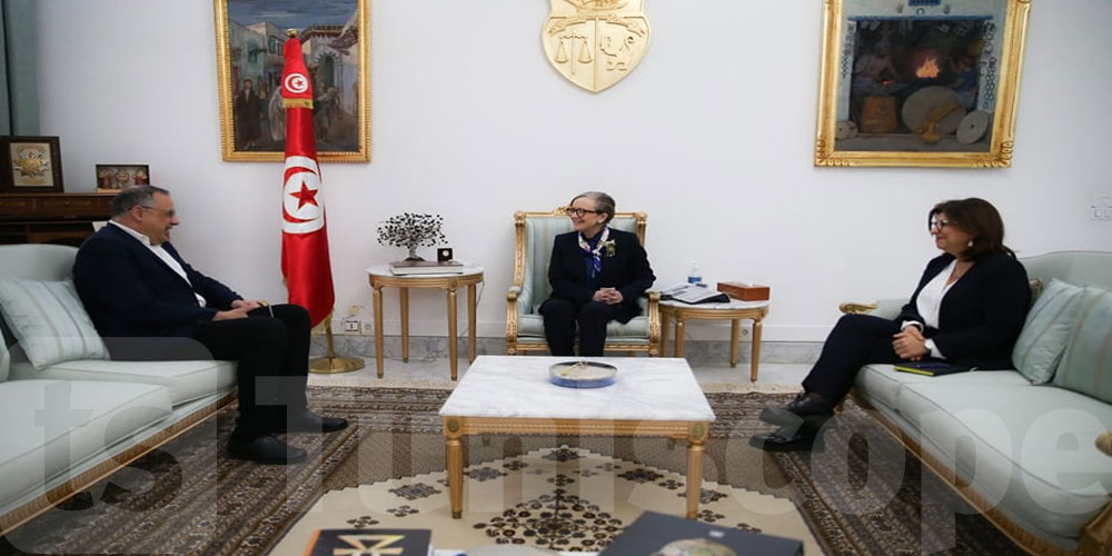 رئيسة الحكومة تستقبل مؤسس شركة Vermeg وصاحب مؤسسة تونس للتنمية 