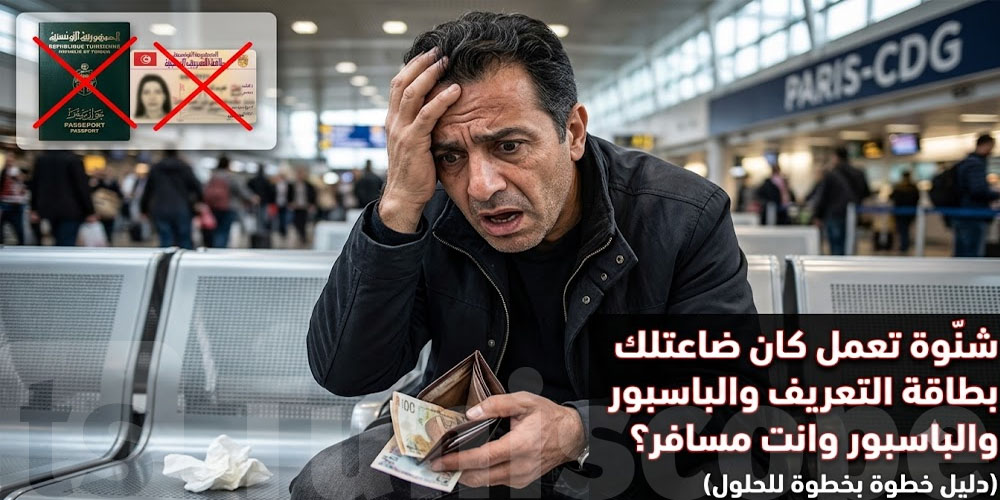 شنوّة تعمل كان ضاعت منك بطاقة التعريف والـpasseport  في الخارج؟