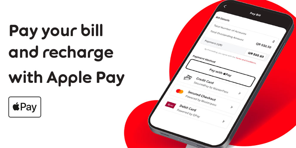 Apple Pay disponible sur l'application Ooredoo au Qatar