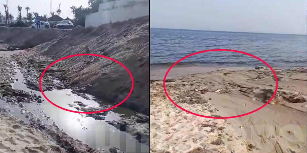 Hammamet : la mer menacée par des eaux usées, baignade interdite sur la plage