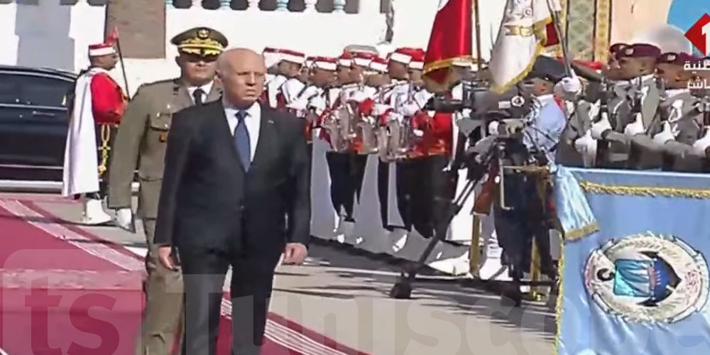 Kais Saied arrive au siège de l’Assemblée à Bardo