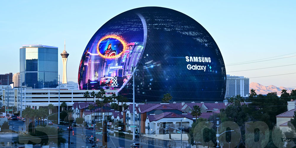 Las Vegas : Samsung ouvre un portail vers une nouvelle ère de mobilité avec IA sur l’Exosphère de The Sphere, avant l’Unpacked 2024