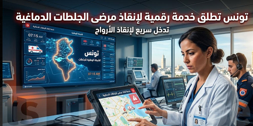 قريباً: تونس تطلق خدمة رقمية لإنقاذ مرضى الجلطات الدماغية