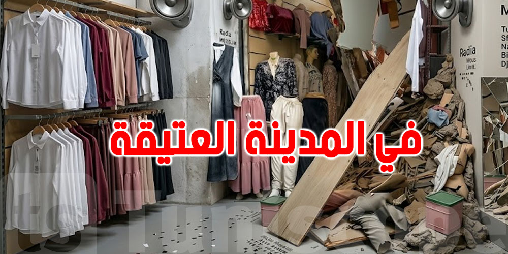صفاقس: إنهيار طابق علوي على مغازة بنهج الباي بالمدينة العتيقة 