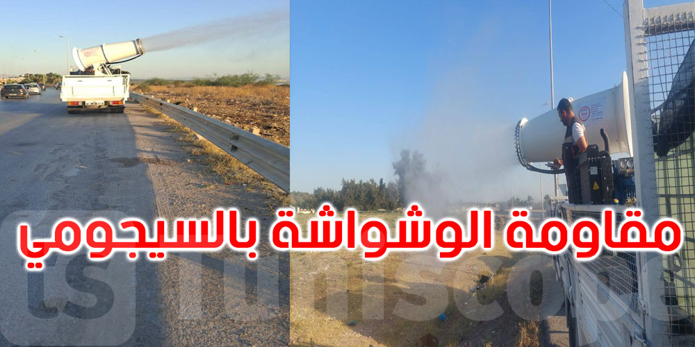 تسخير معدات ضخمة وعالية الأداء لمقاومة الوشواشة بضفاف سبخة السيجومي