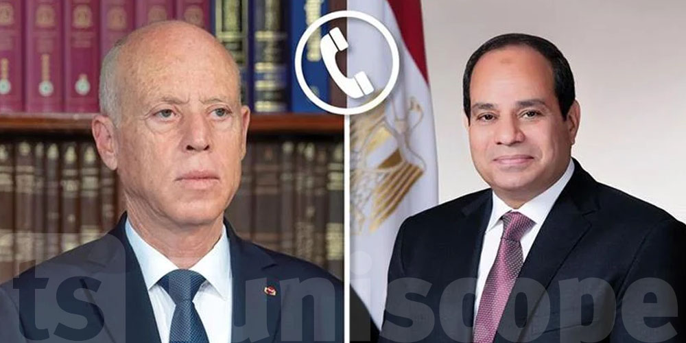 قيس سعيد يهنئ السيسي بإعادة انتخابه رئيسًا لمصر