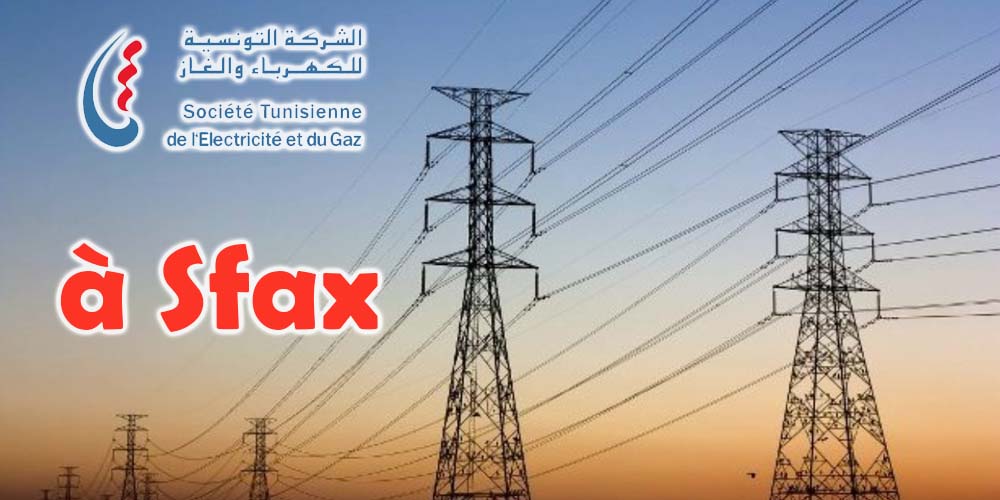 Des coupures du courant électrique demain à Sfax