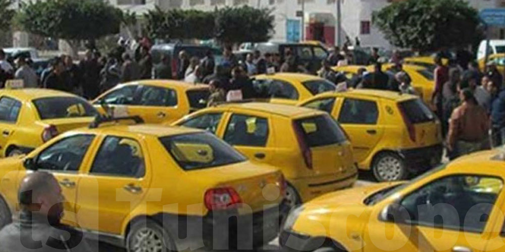 سواق التاكسي بتوزر يحتجون ...علاش ؟