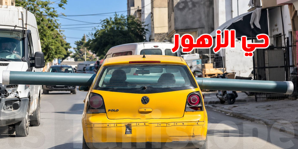 ''حلقوم ماء'' خارج من شباك تاكسي.. فيديو يحير التوانسة!