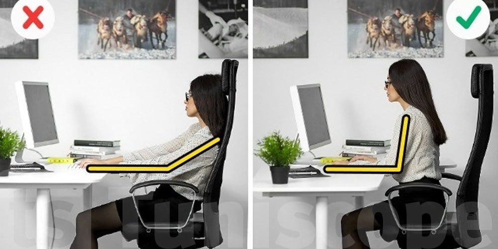 كيفاش تقعد بشكل صحيح في العمل للحفاظ علي صحتك ؟