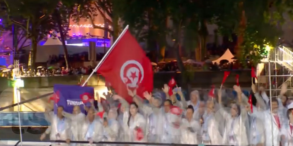 بالفيديو: مرور البعثة التونسية المشاركة في دورة الألعاب الأولمبية باريس 2024