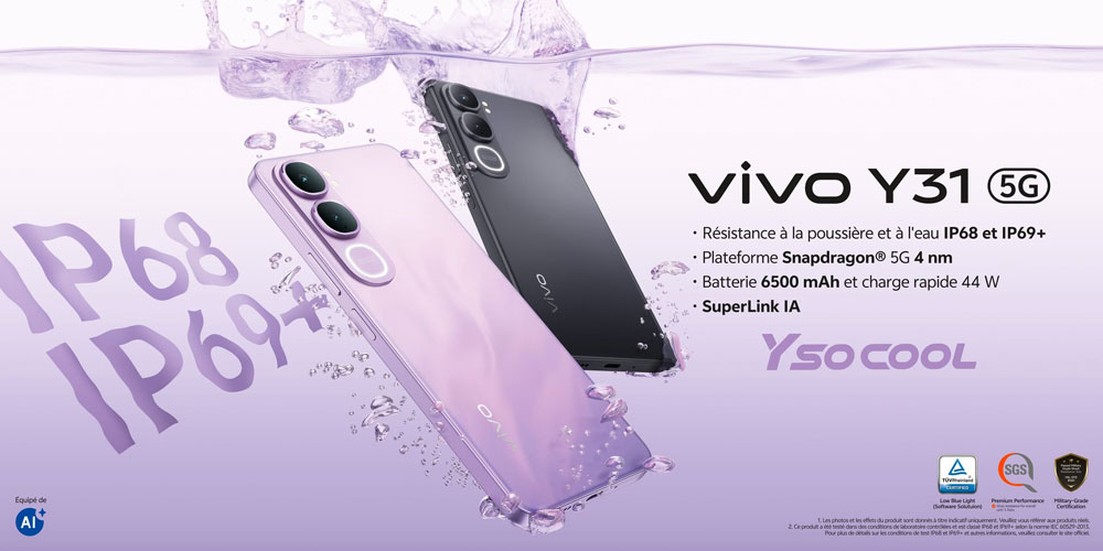 Vivo lance les smartphones V70 et Y31 avec jusqu’à 7000 mAh et caméra 200 MP